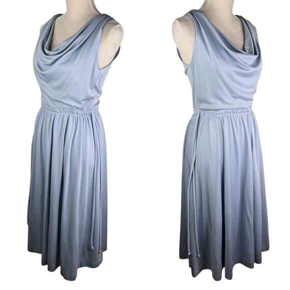 Alison Ayres Vintage Dress 10 Sleeveless Midi USA 60s70s - Picture 2 of 14